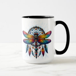 Taza Colorido atrapasueños psíquico de libélula boho