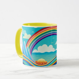 Taza Colorido bajo el agua bajo el arcoiris