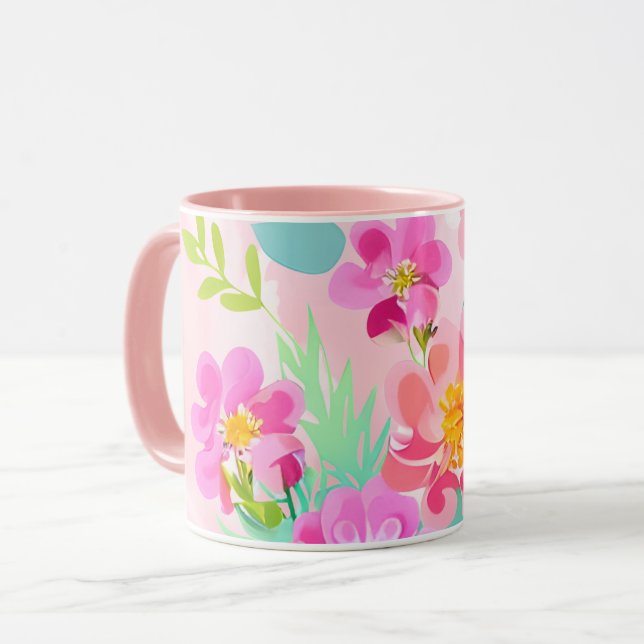 Taza Colorido Bouquet floral (Anverso izquierdo)