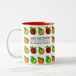 Taza Colorido Caída Patrón Apple Pequeño Regalo Para El