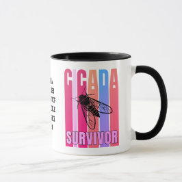 Taza Colorido CICADA SURVIVOR con texto Personalizado
