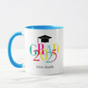 Taza Colorido GRAD 2024 Personalizado Graduation Mug