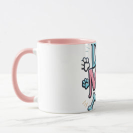 Taza Colorido guión de perro mamá mira el Día de la Mad