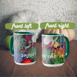 Taza Colorido jardín rústico de otoño