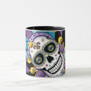 Taza Colorido Jester Skull Mug