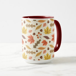 Taza Colorido patrón de caída de hojas de otoño