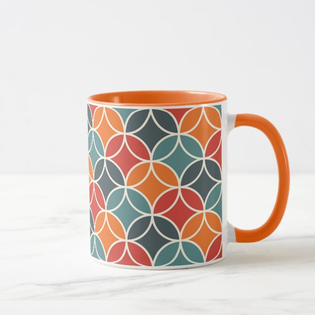 Taza Colorido Patrón de estilo moderno de mediados del  (Derecha)