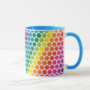 Taza Colorido patrón de puntos polka paro