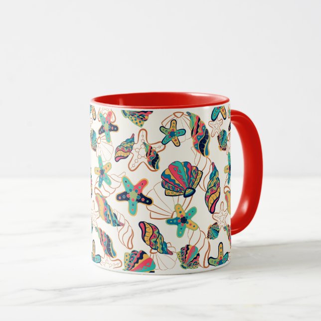 Taza Colorido Patrón sin fisuras (Anverso derecho)