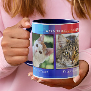 Taza Colorido Personalizado de gatos graciosos