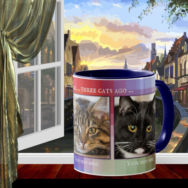 Taza Colorido Personalizado de gatos graciosos (Subido por el creador)