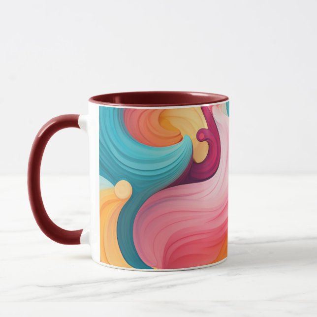 Taza Colorido Resumen Diseño Café Mug (Izquierda)