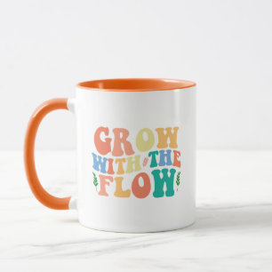 Taza Colorido y Vintage "Crece" con Frase Inspiradora