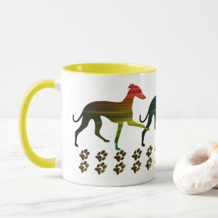 Taza Coloridos Greyhounds italianos