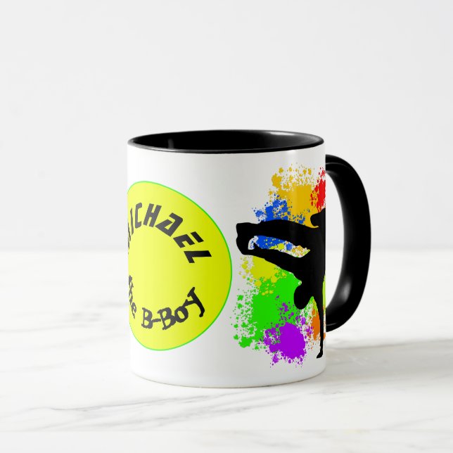 Taza Colorsplash breakdancer mug personalizado (Anverso derecho)