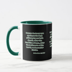Taza Colosenses 2:8 KJV Versículo Bíblico Dos Tonos