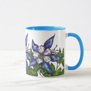 Taza columbines azules