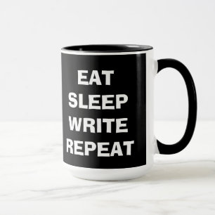 Taza Coma el sueño escriben la repetición
