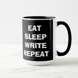 Taza Coma el sueño escriben la repetición