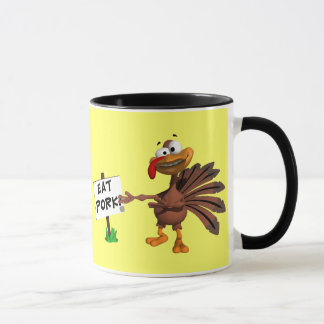 Taza - coma la acción de gracias Turquía del cerdo