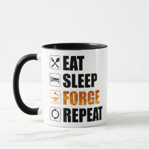 Taza Coma un herrero de repetición de la forja del sue