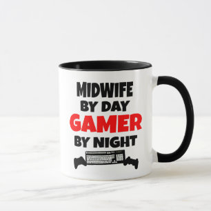 Taza Comadrona por jugador de día de noche