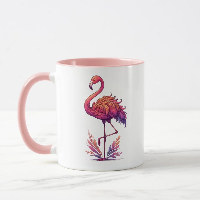Taza Combinación de amor de flamenco (Izquierda)