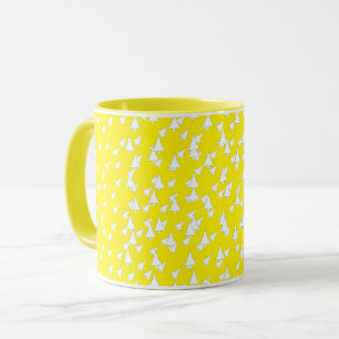 Taza Combinación de árboles blancos amarillos soleados
