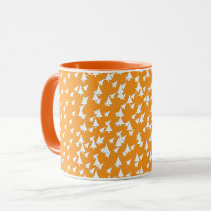 Taza Combinación de árboles blancos naranjas