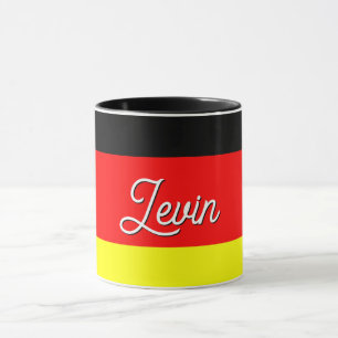 Taza Combinación de bandera alemana personalizada