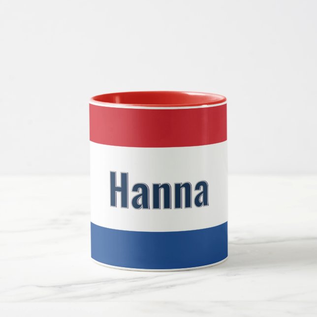 Taza Combinación de bandera holandesa personalizada (Centro)