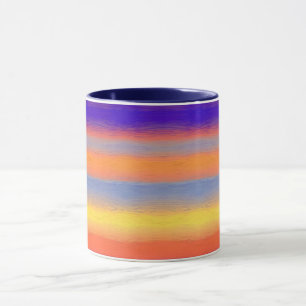 Taza Combinación de degradado de pincelada de arcoíris