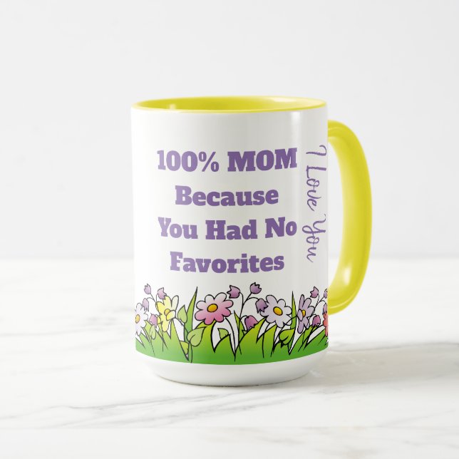 Taza combinada amarilla de 15 oz sin favoritos (Anverso derecho)