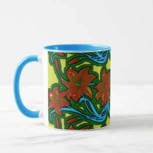 taza combinada colorida, tazón de diseño digital 3