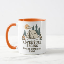 Taza combinada con cita de camping | Comfort Ends