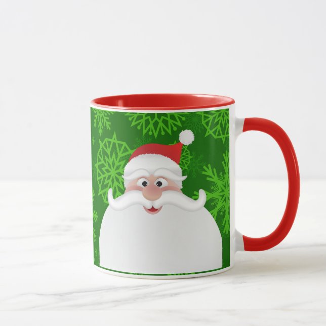Taza combinada de 11 oz de Santa Claus Navideño Al (Derecha)