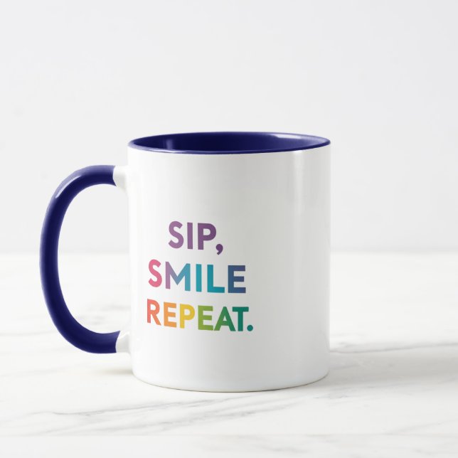 Taza combinada de 11 oz – Sorbe, Sonríe, Repite (Izquierda)