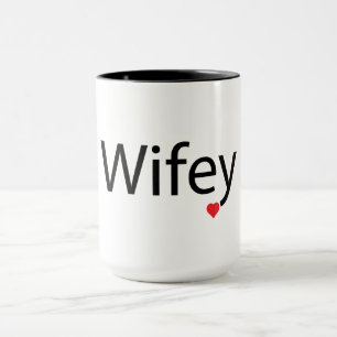 Taza combinada de 15 oz negra - Wifey