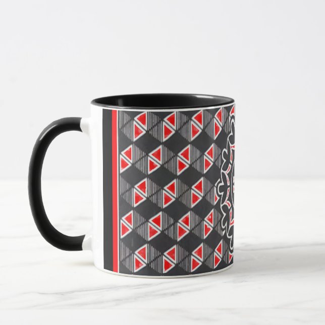 Taza Combinada de Diseño Digital Colorido - Tamaño (Izquierda)