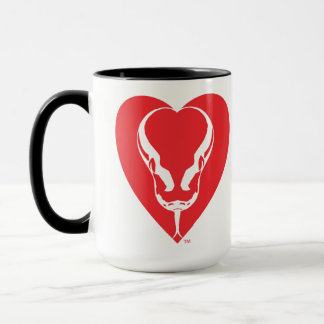 Taza combinada del corazón del pitón de la bola