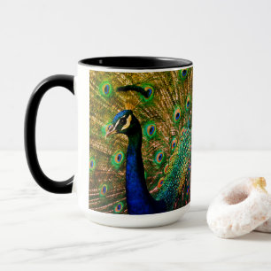 Taza combinada del pavo real