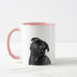 Taza combinada del rosa lindo negro del barro