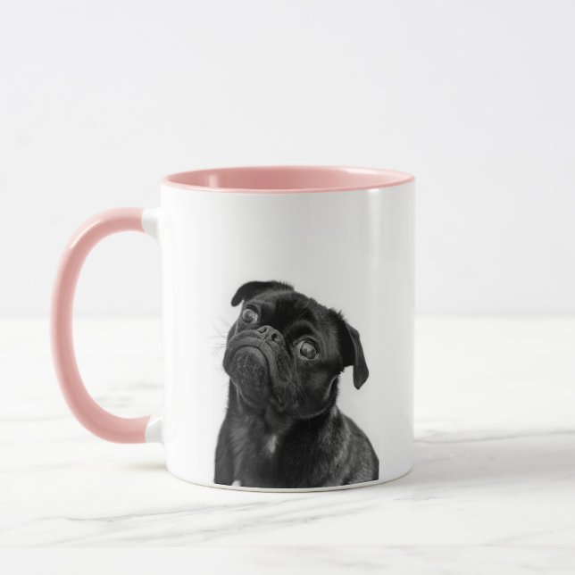 Taza combinada del rosa lindo negro del barro (Izquierda)
