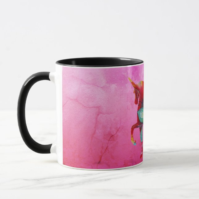 Taza combinada Mandala Unicornio Magia Rosa (Izquierda)