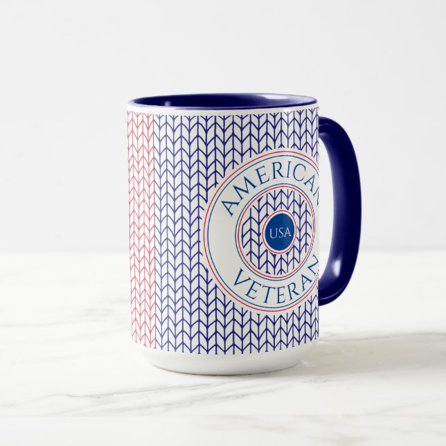 Taza Combinada Navy Alta VETERANO AMERICANO (Anverso derecho)