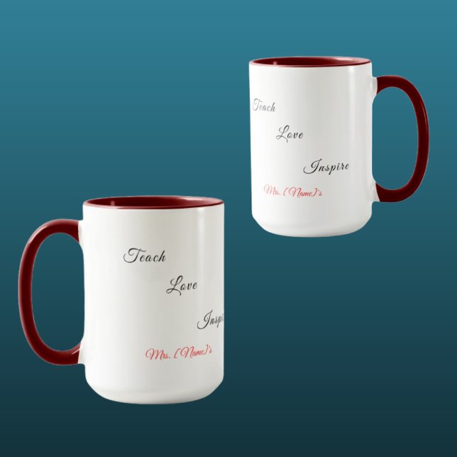 Taza Combinada para Maestra de Preescolar Custom L (Subido por el creador)