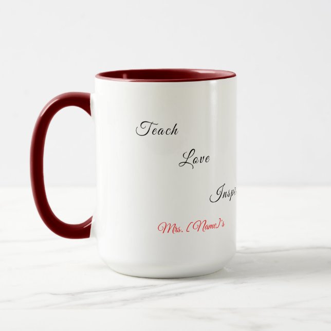 Taza Combinada para Maestra de Preescolar Custom L (Izquierda)