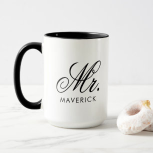 Taza combinada personalizada con el nombre de Sr. 