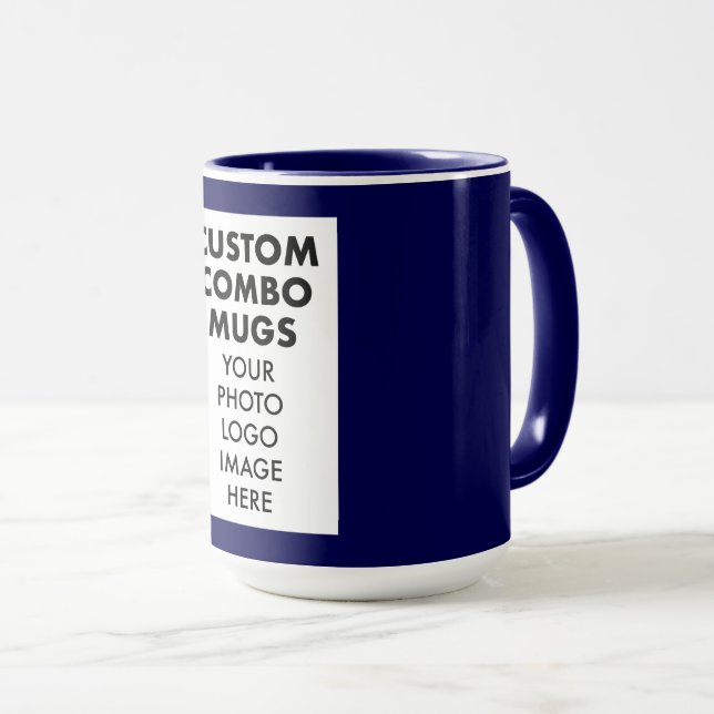 Taza combinada personalizada grande con marco de f (Anverso derecho)