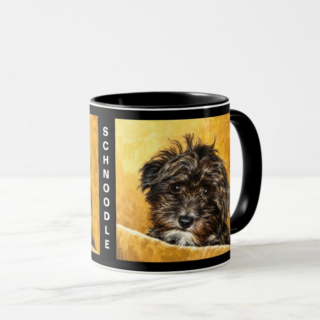 Taza Combinada Personalizada Perro Schnoodle (Anverso derecho)
